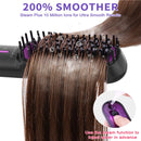 Hair Straightener Brush, Ionic Plus Steam Straightening Brush For Smooth